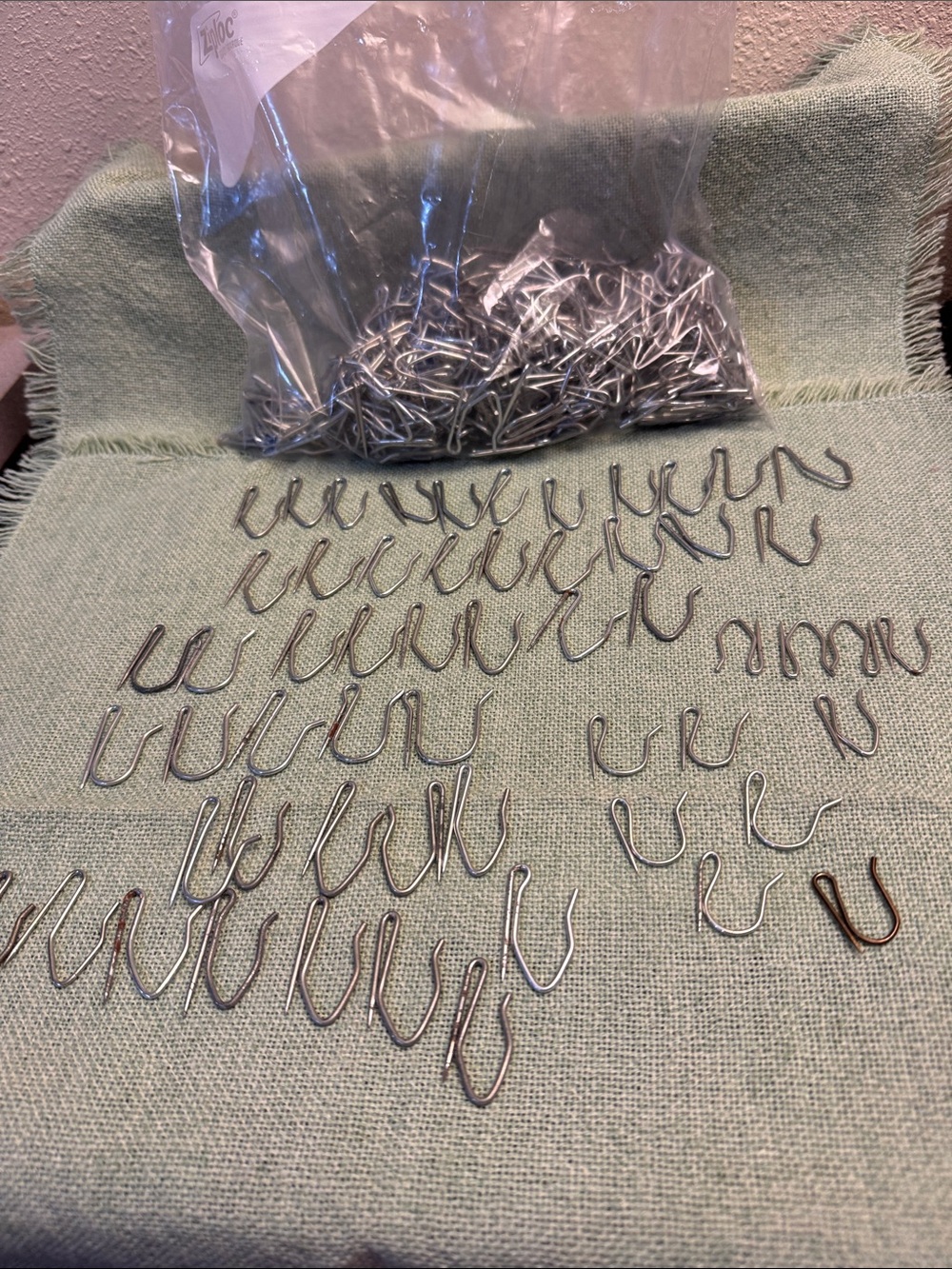 Metal Curtain Hook Lot -Silver-tone -Unbranded